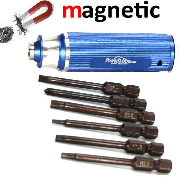 Powerhobby 6 in 1  Hex / Mulit Driver Magnetic RC Tool Set Blue