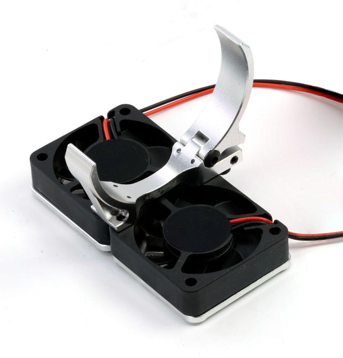 Powerhobby 1/5 Aluminum Heatsink Dual High Speed Cooling Fans w/Cover Silver