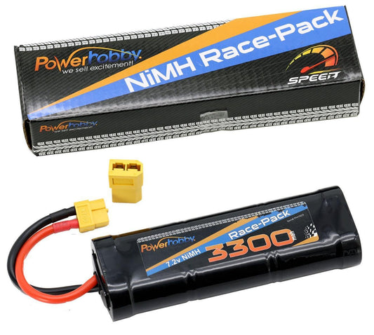 Powerhobby 7.2V 6-Cell 3300mah Nimh Flat Battery Pack XT60 + Adapter