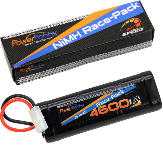 Powerhobby 7.2V 6-Cell 4600mah Nimh Flat Battery Pack w Tamiya Plug