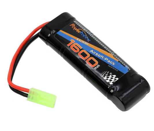Powerhobby 8.4V 1600mAh Airsoft Battery NiMH Flat Battery Pack with Mini Tamiya