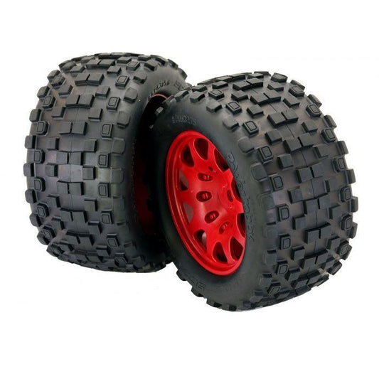 Powerhobby SCORPION XL Belted Tires Viper Wheels (4) Arrma Kraton OUTCAST 8S RED
