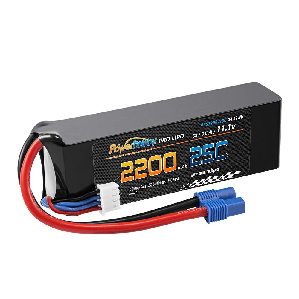 Powerhobby 3S 11.1V 2200mAh 25C Lipo Battery Pack w EC3 Plug