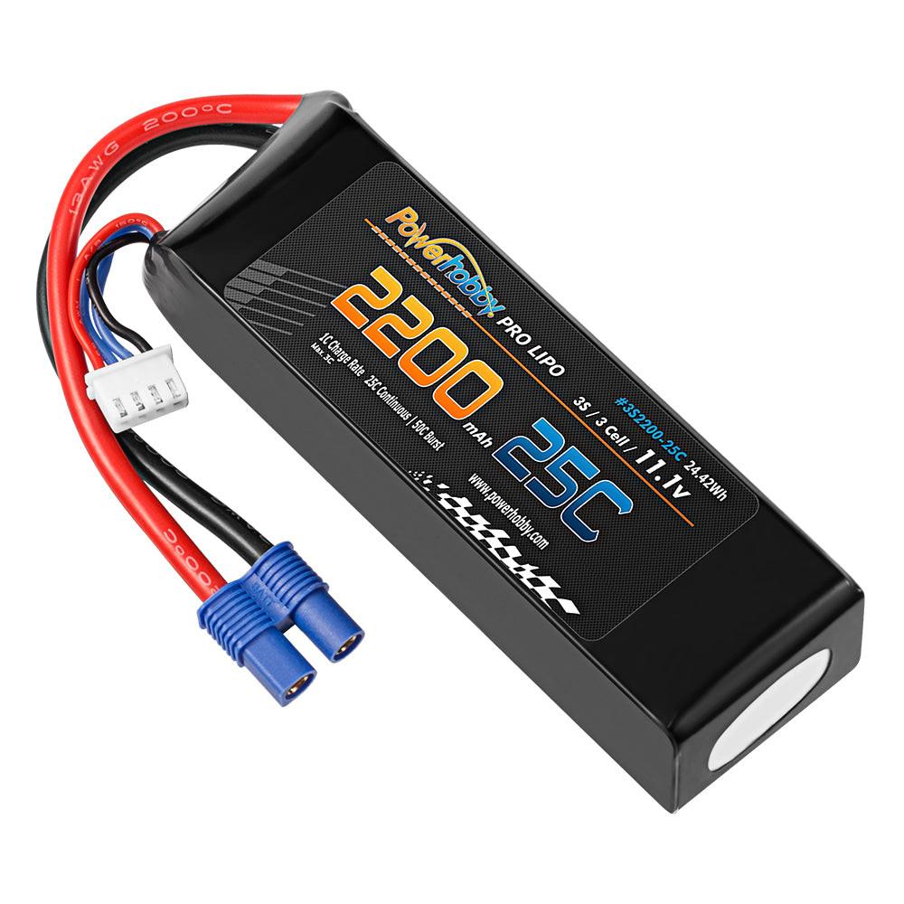 Powerhobby 3S 11.1V 2200mAh 25C Lipo Battery Pack w EC3 Plug