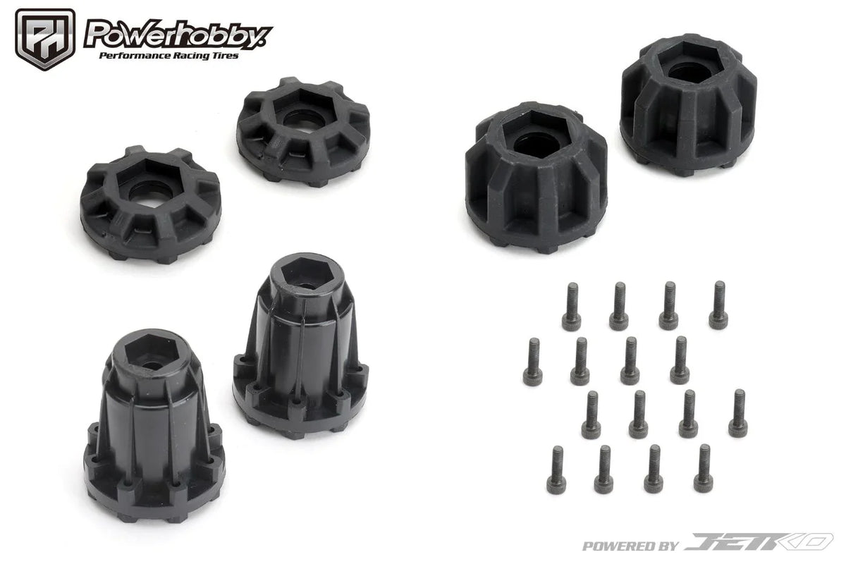 Powerhobby 1/8 SGT 3.8 Tomahawk Belted Mounted Tires (2) 17MM Low Profile