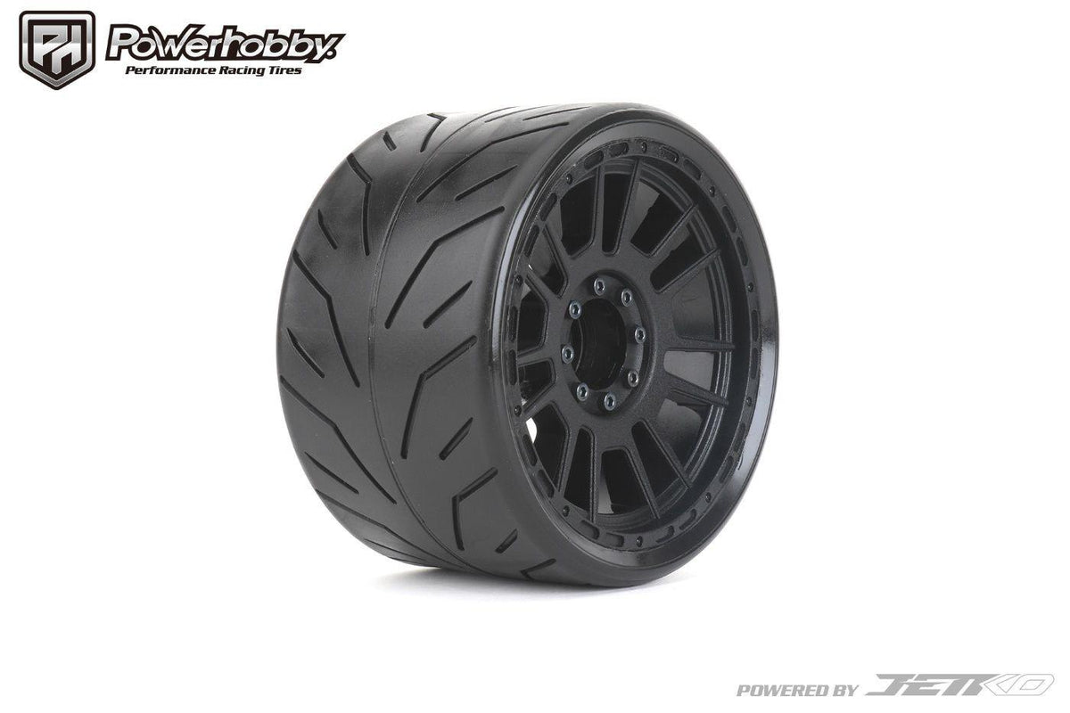 Powerhobby 1/8 MT 4.0 Phoenix Belted Mounted Tires w Removable Hex Wheels (2)