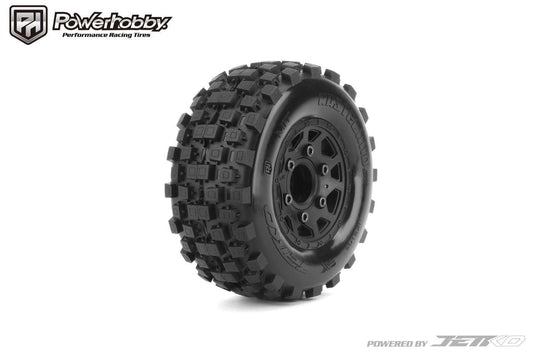 Powerhobby WASTELAND SC Belted Tires (2) with Removable Hex Wheels
