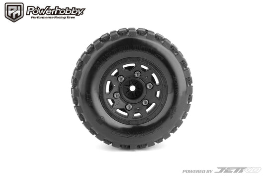 Powerhobby WASTELAND SC Belted Tires (2) with Removable Hex Wheels