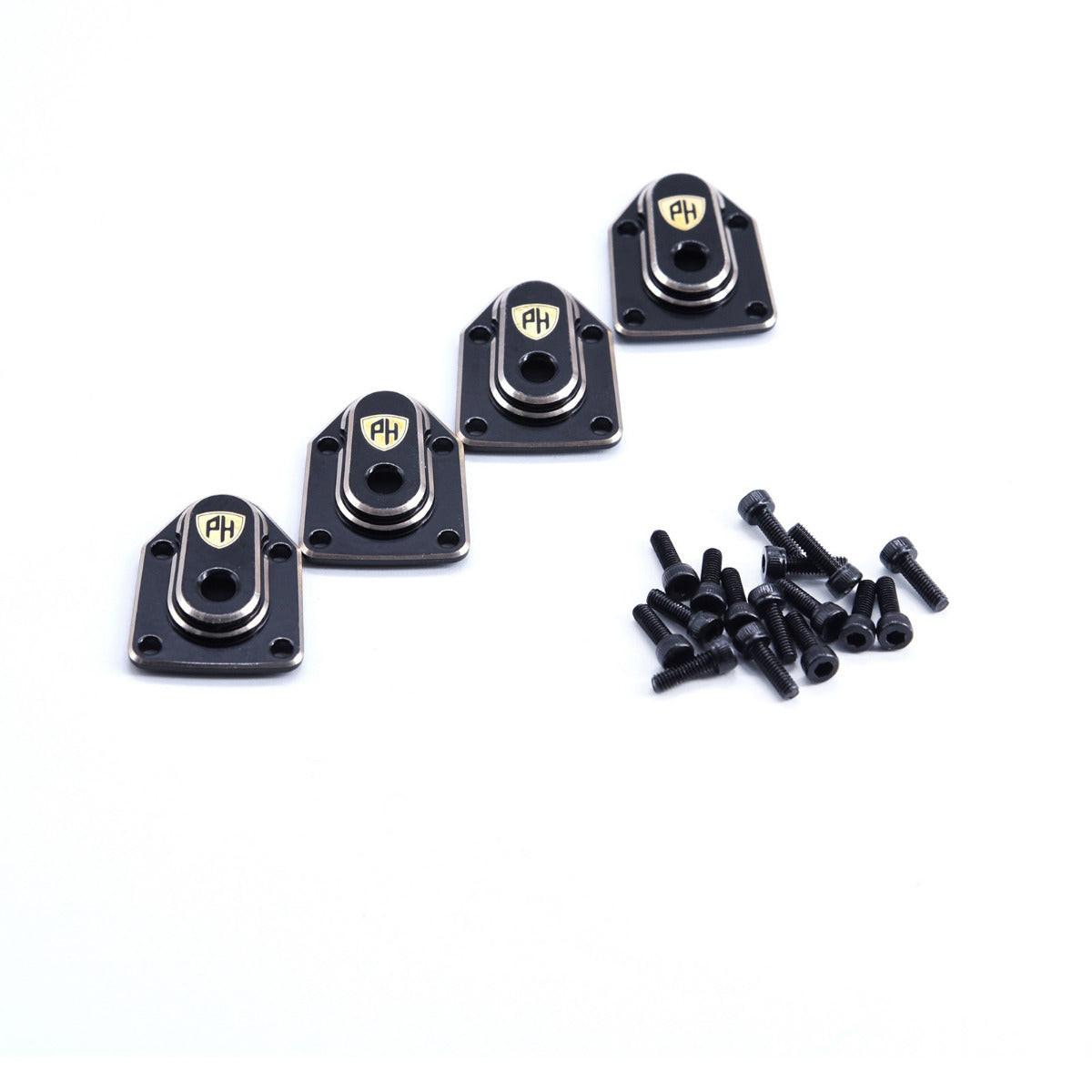 Powerhobby Brass Portal Axle Covers Axial 1/18 Capra UTB18 Black