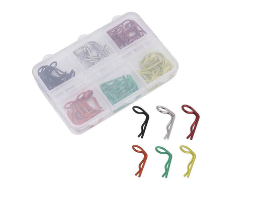 Powerhobby 60PCS 90-Degree Angle Body Clips Bent Springy Pins