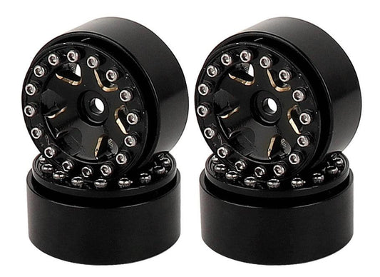 Powerhobby 1.0" Z2 Brass Beadlock Crawler Wheels 1/24 Axial SCX24 Jeep Bronco