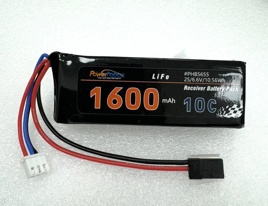 Powerhobby 6.6V 1600mah LiFe Receiver Battery Pack w Balance Plug