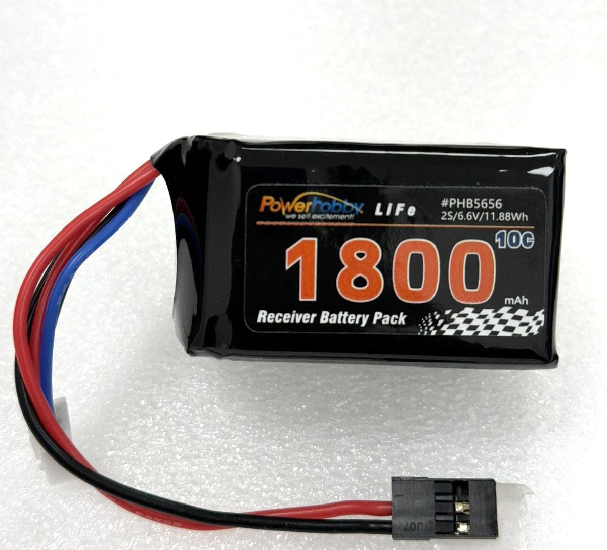 Powerhobby LiFe 6.6V 1800mah 10C Hump Receiver Battery Pack (Kyosho / Tekno)