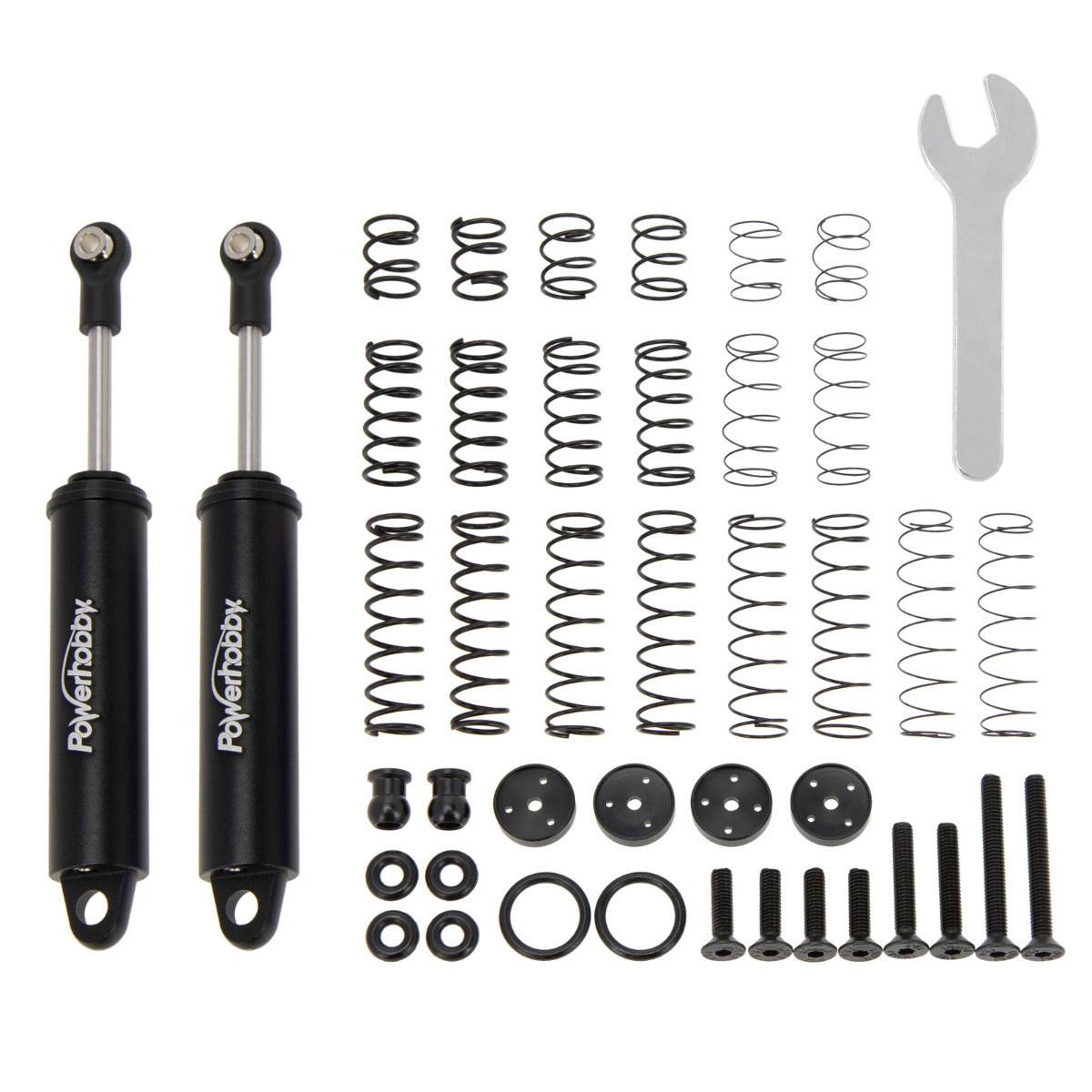 Powerhobby 100mm Promatics Two Stage Internal Spring Shocks (2) Black