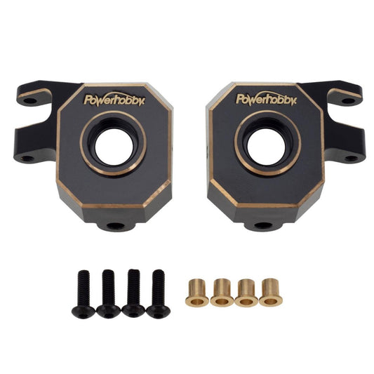 Powerhobby Brass Currie F9 Portal Steering Knuckle Caps Axial Capra 1.9 SCX10 Pro