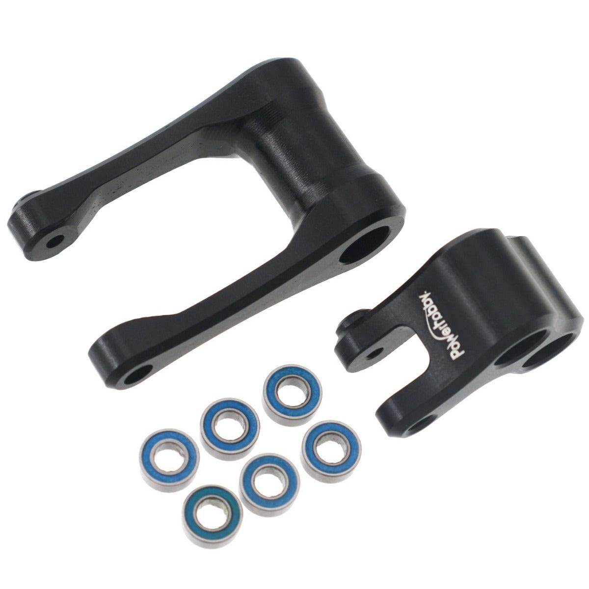 Powerhobby 7075 Aluminum Knuckle & Pull Rod Black Losi Promoto MX