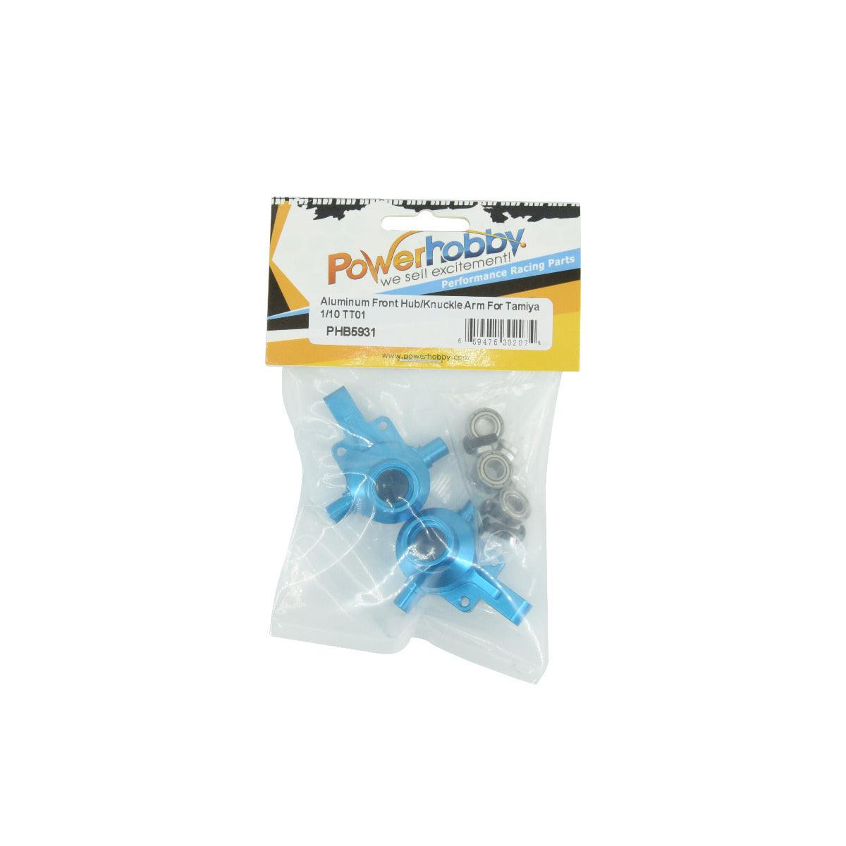 Powerhobby Aluminum Front Hub / Knuckle Arm Tamiya TT-01
