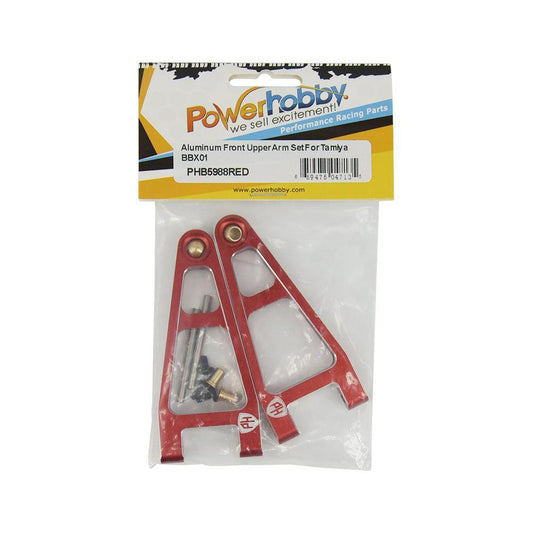 Powerhobby Aluminum Front Upper Suspension Arms Red Tamiya BB-01