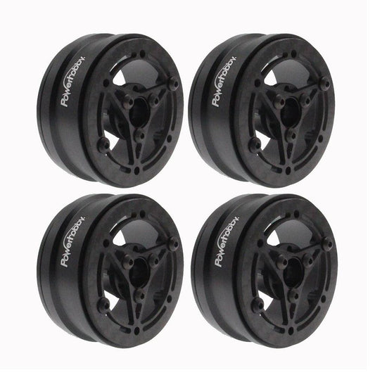 Powerhobby 1.9" Carbon Fiber Lightweight Beadlock Wheels H 1/10 Rock Crawler