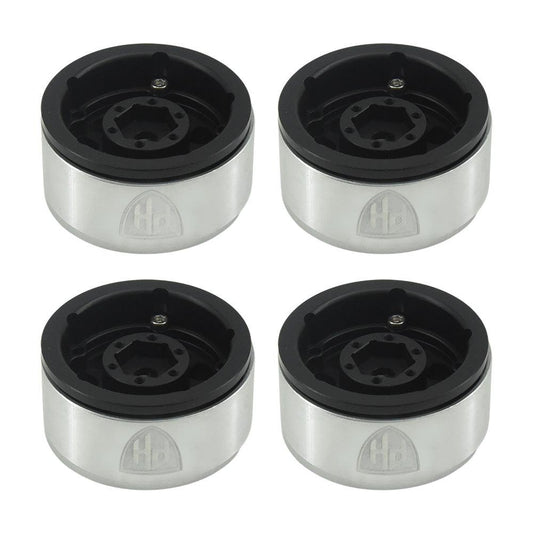 Powerhobby Aluminum 1.55" Beadlock Wheels Black (4) 1/10 Rock Crawler