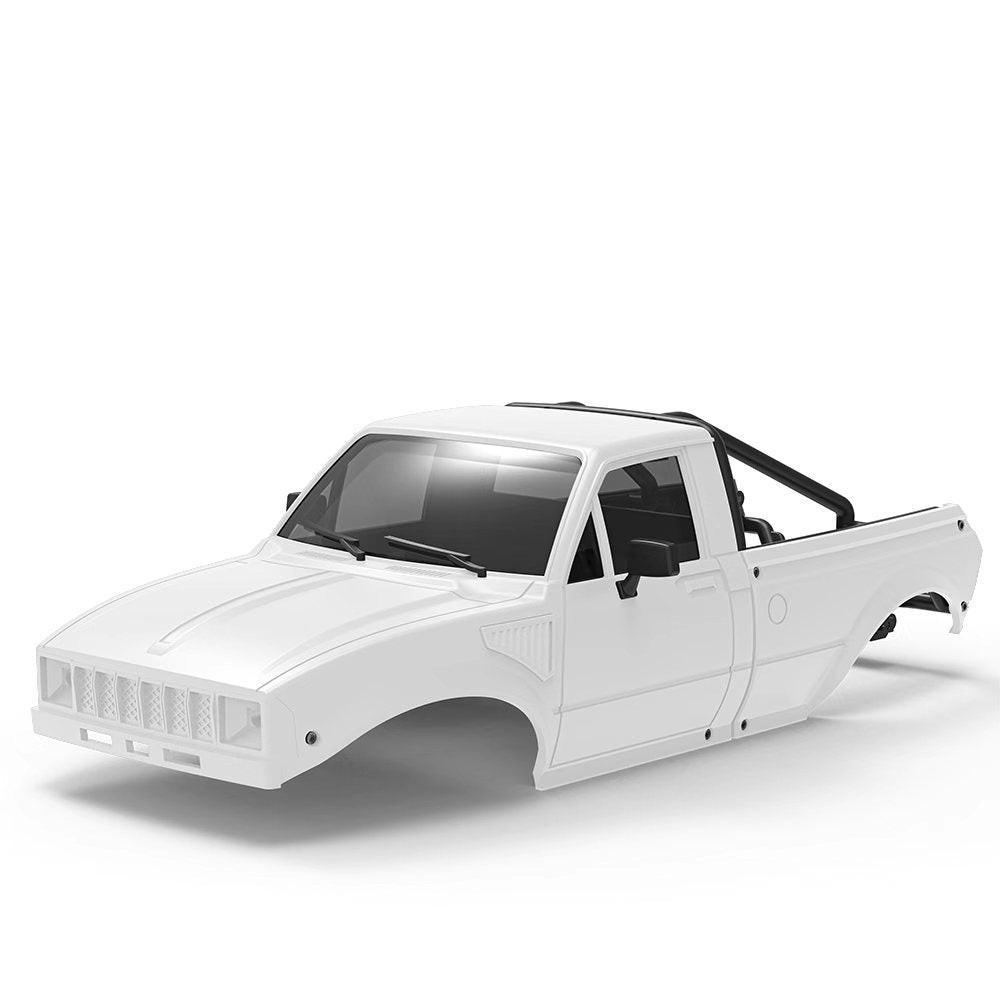 Axial SCX24 Pickup Hard Body Shell with Bed Rack White for 1/24 RC Crawler