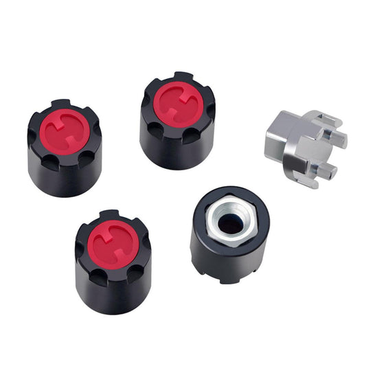 Powerhobby 1/10 Scale Rock Crawler M4 Locking Hubs w Tool Black