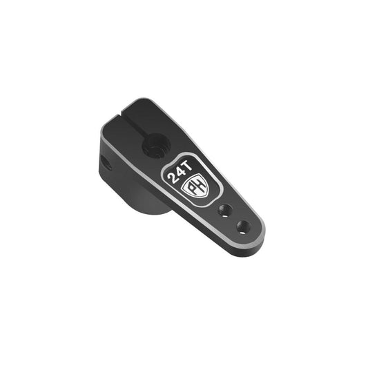 Powerhobby Aluminum 24T Axial SCX24 stock Servo Horn Jeep C10 Black