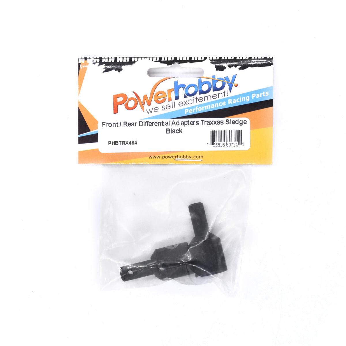 Powerhobby Front / Rear Differential Adapters FOR Traxxas Sledge Black