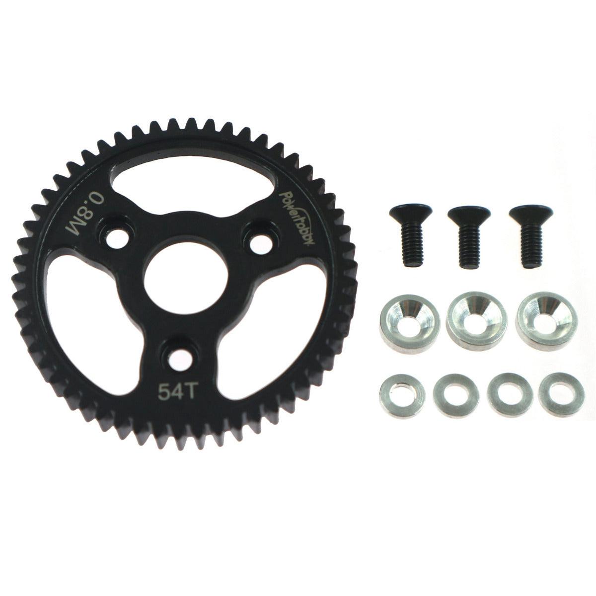 Powerhobby 54T 0.8 Hardened Steel Spur Gear FOR Traxxas