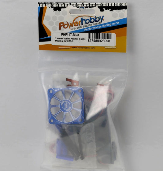 Powerhobby Twister Castle Mamba XLX ESC High Speed Aluminum Cooling Fan Blue