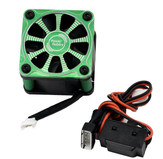 Powerhobby Twister Castle Mamba XLX ESC High Speed Aluminum Cooling Fan Green
