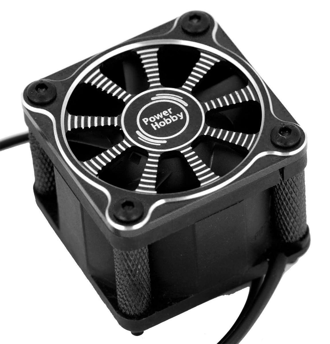 Powerhobby Twister 1/10 1/8 Motor Aluminum High Speed Cooling Fan - Black