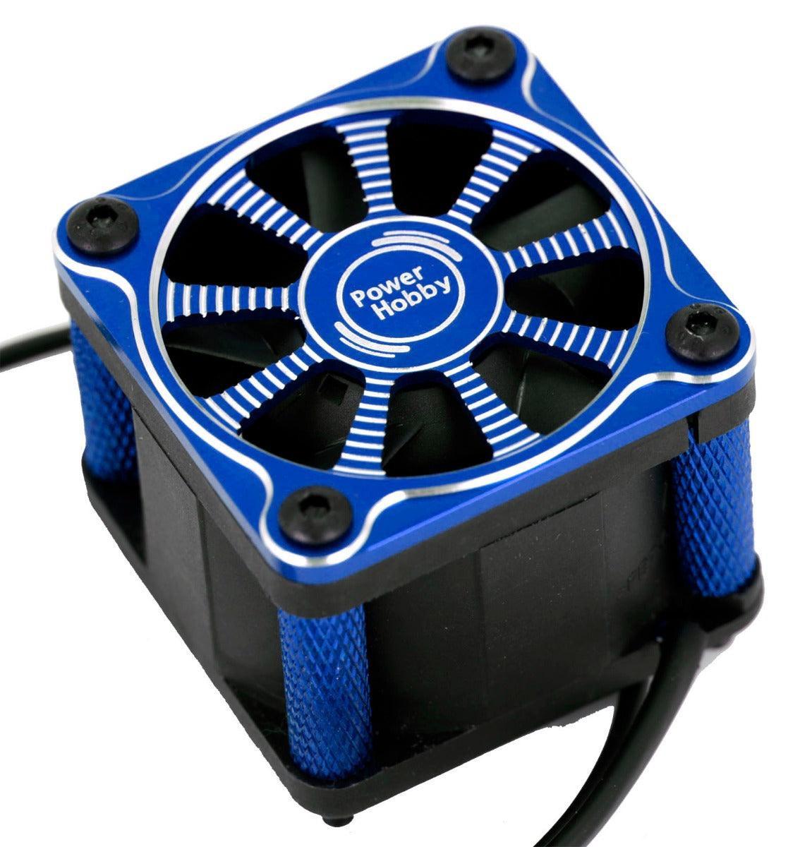 Powerhobby Twister 1/10 1/8 Motor Aluminum High Speed Cooling  Fan - Blue