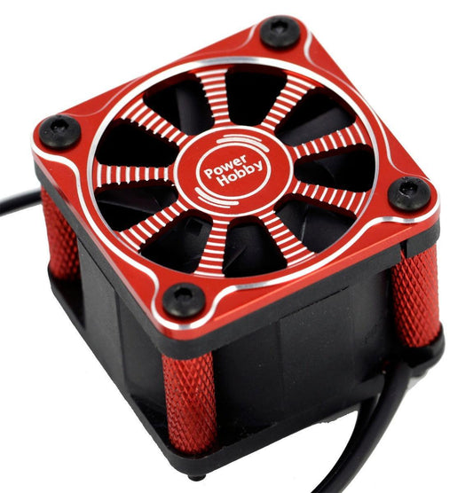 Powerhobby Twister 1/10 1/8 Motor Aluminum High Speed Cooling Fan - Red
