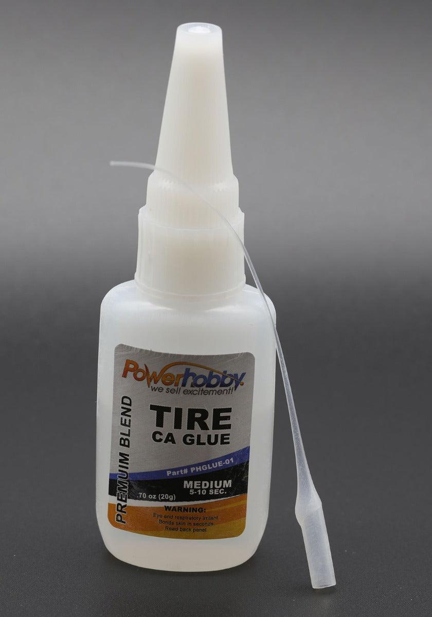 Powerhobby Premium Blend RC CA Tire Glue w/Tip Medium 0.75oz