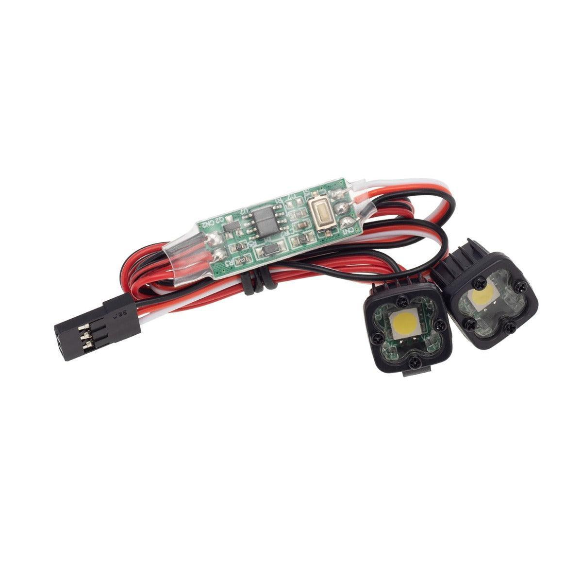 PowerHobby RC LED Lights Headlights Spotlight w/ Controller for 1/10 1/8
