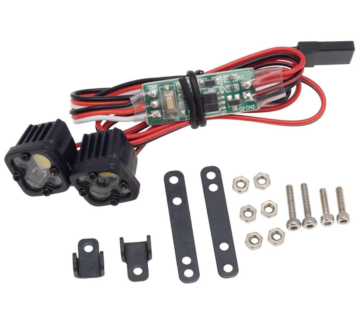 PowerHobby RC LED Lights Headlights Spotlight w/ Controller for 1/10 1/8