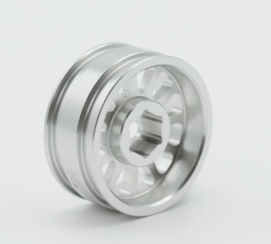 Powerhobby A24 Aluminum 1.0” Rock Crawler Wheels Axial SCX24 - Silver