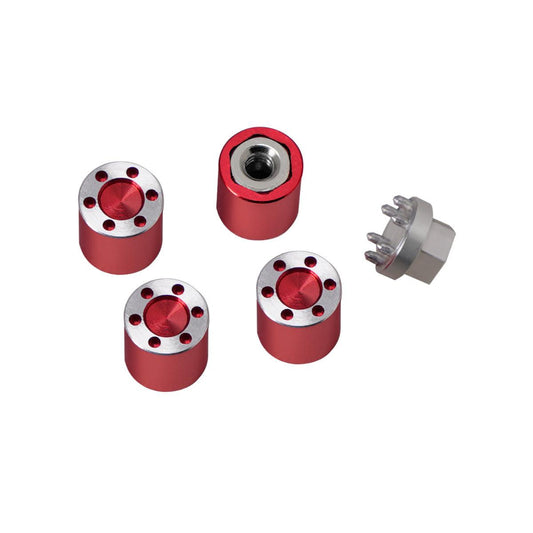 Powerhobby 1/24 Scale Rock Crawler M2 Locking Hubs w Tool RED Axial SCX24
