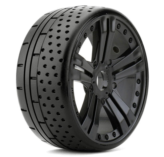 Powerhobby 1/8 GT Hot Dot Belted Mounted Tires 17mm Medium Soft Compound