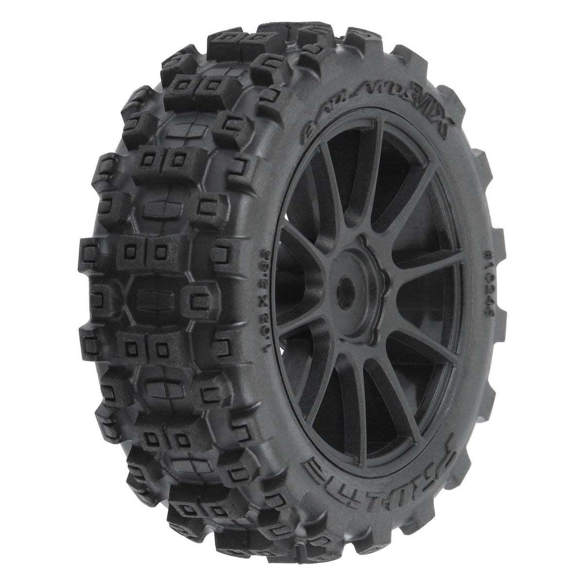 Pro-Line Badlands MX 1.9 Buggy Tires Mach-10 Black Wheels Typhon GROM