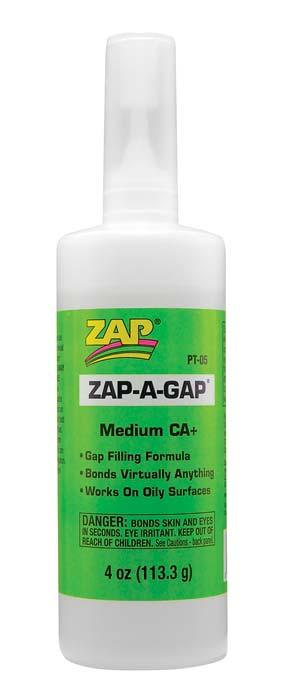 Zap PT05 Adhesives Zap-A-Gap CA+ Glue 4 oz