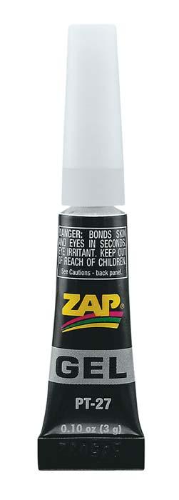 Zap PT27 Adhesives Tube Gel CA Glue .11 oz