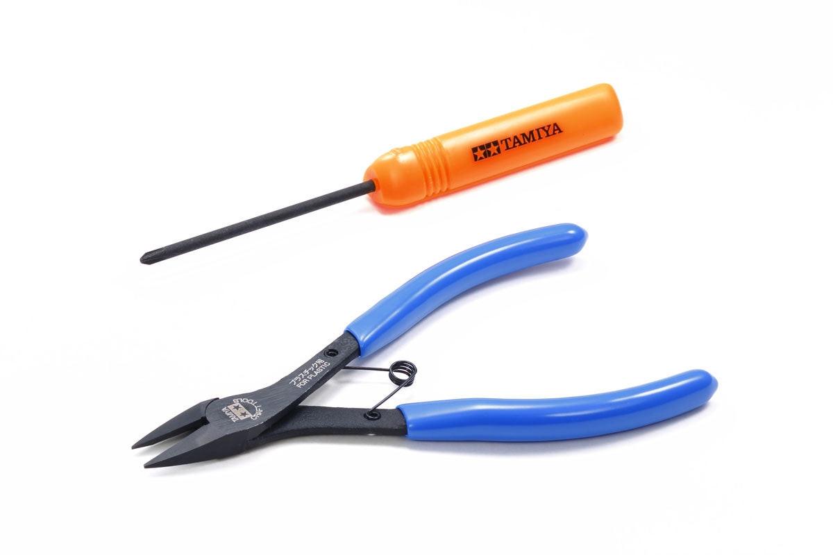 Tamiya 74158 Mini 4WD Tools, Side Cutters and Phillips (+) Screwdriver