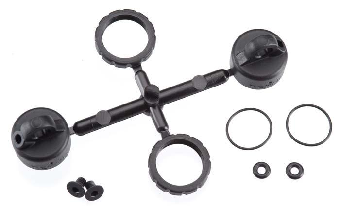 Tekno RC TKR6018 Composite Shock Cap & Spring Adjuster Set SCT410