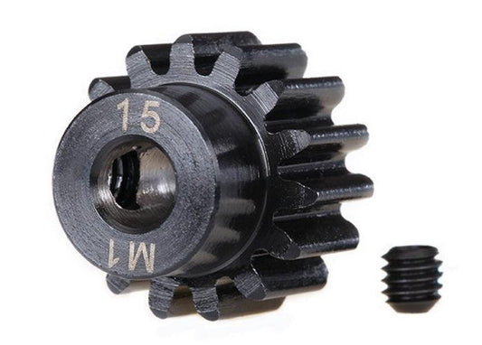 Traxxas 6487R Gear 15-T Pinion (Machined) (1.0 Metric Pitch) (Fits 5mm shaft)
