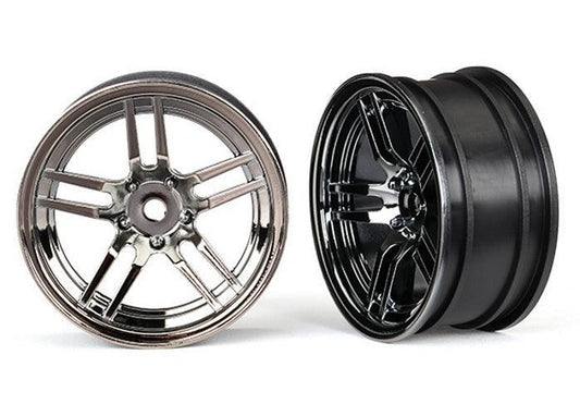 Traxxas Wheels 1.9' Split-Spoke (Black Chrome) (Front) (2) 4-Tec 2.0 Ford GT