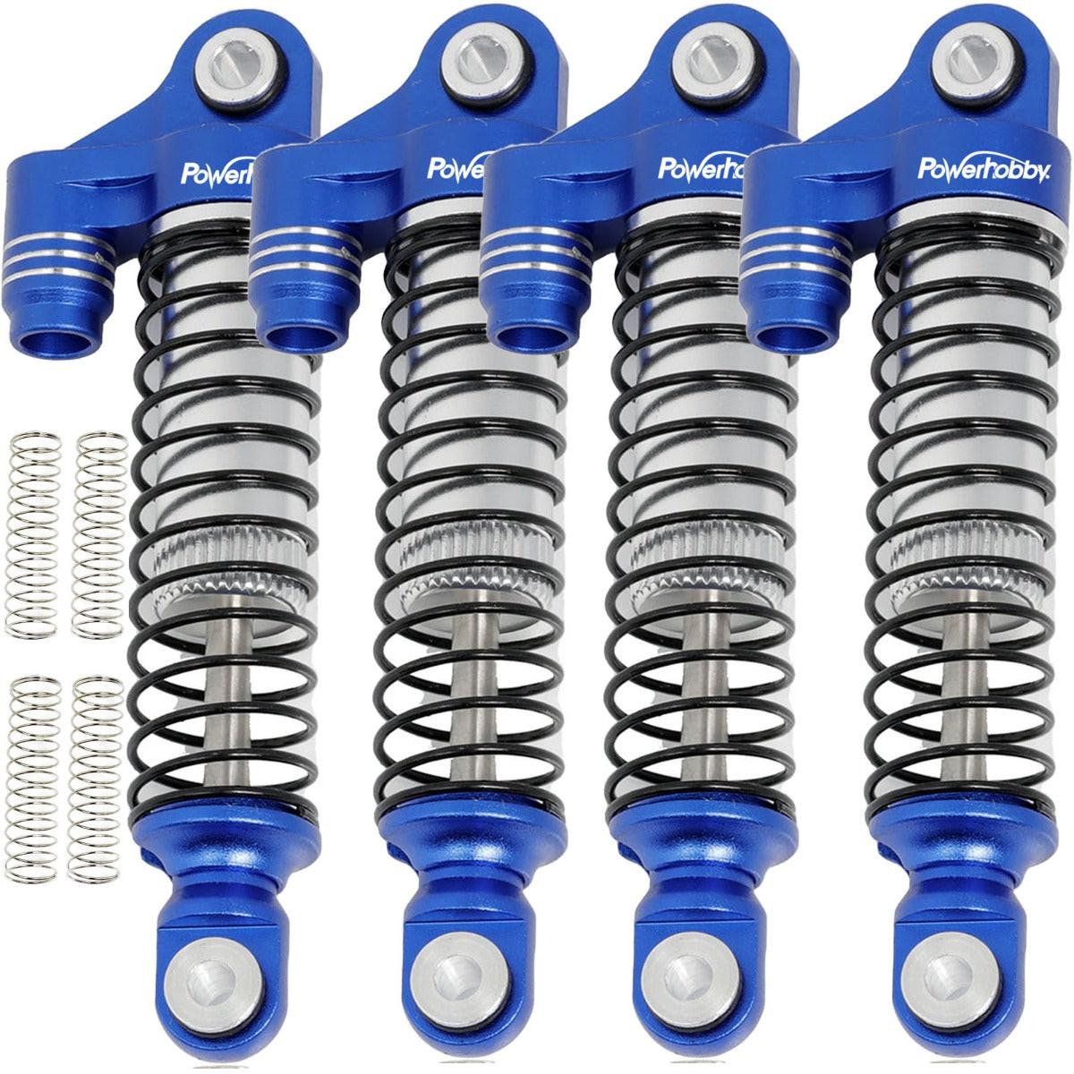 Powerhobby Aluminum 51mm Long Travel Shocks Blue FOR Traxxas TRX-4M