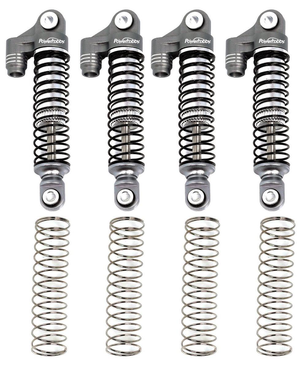 Powerhobby Aluminum 51mm Long Travel Shocks Grey FOR Traxxas TRX-4M